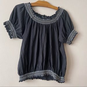 Style & Co. Ladies Black Short Sleeve Top